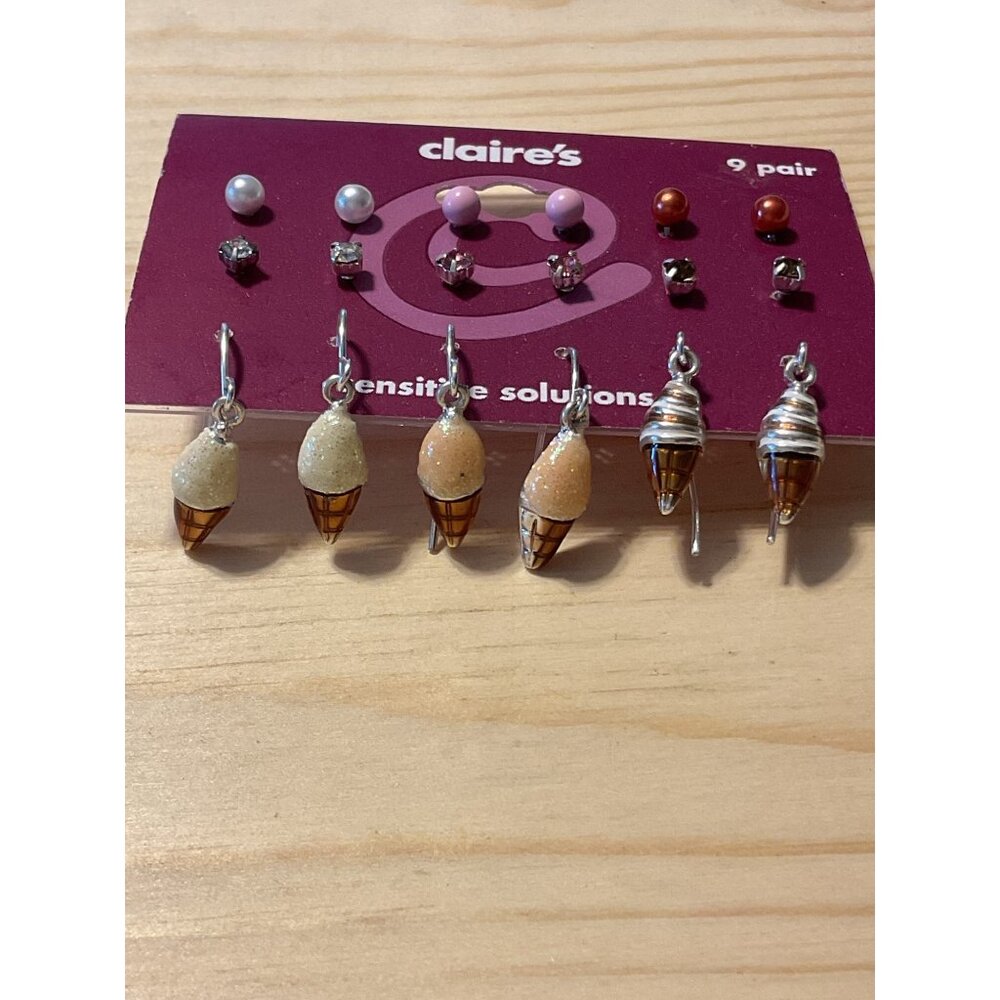 Claires 9 Pair Earrings Sensitive Solutions